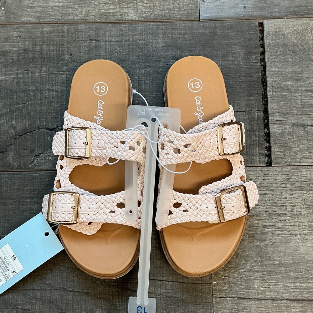 Cat & Jack Light Pink Braided Sandals